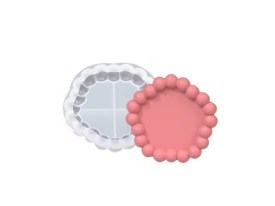 Molde silicona posa vaso burbujas pentagonal 